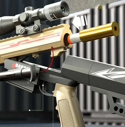 Handi Barrett Manual Reload Shell Ejecting Foam Dart Blaster — left profile