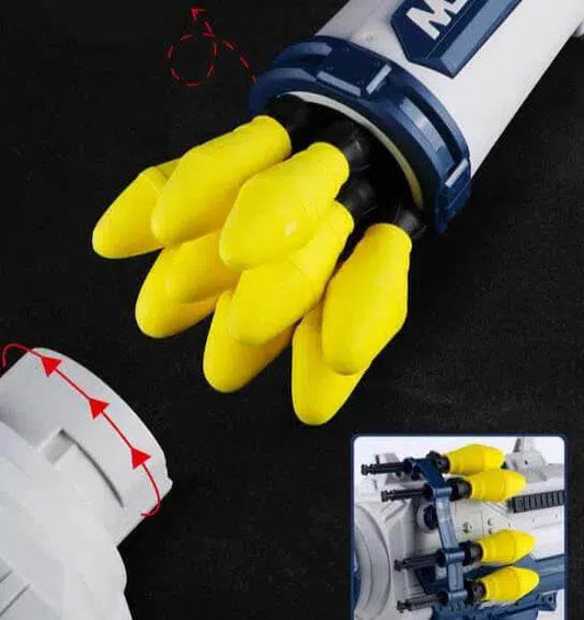 M22X 8-Hole Semi-Auto Soft Foam Blaster Rocket Launcher — left profile