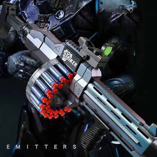 TZ Striker Manual Pump Foam Darts Blaster — left profile