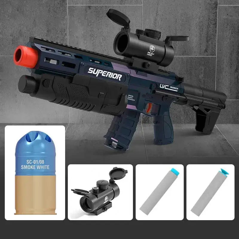 POX Manual Grenade Launcher Rifle Foam Dart Blaster — variant or accessory bundle