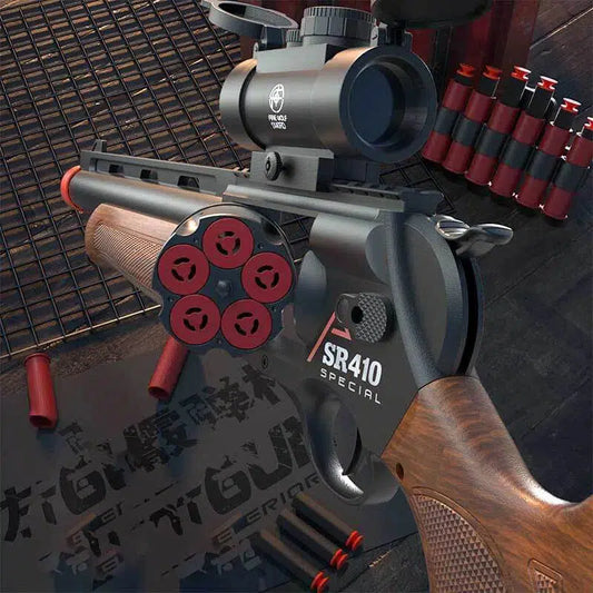 SR410 Shotgun Revolver foam-dart Blaster Manual Toy Gun — left profile