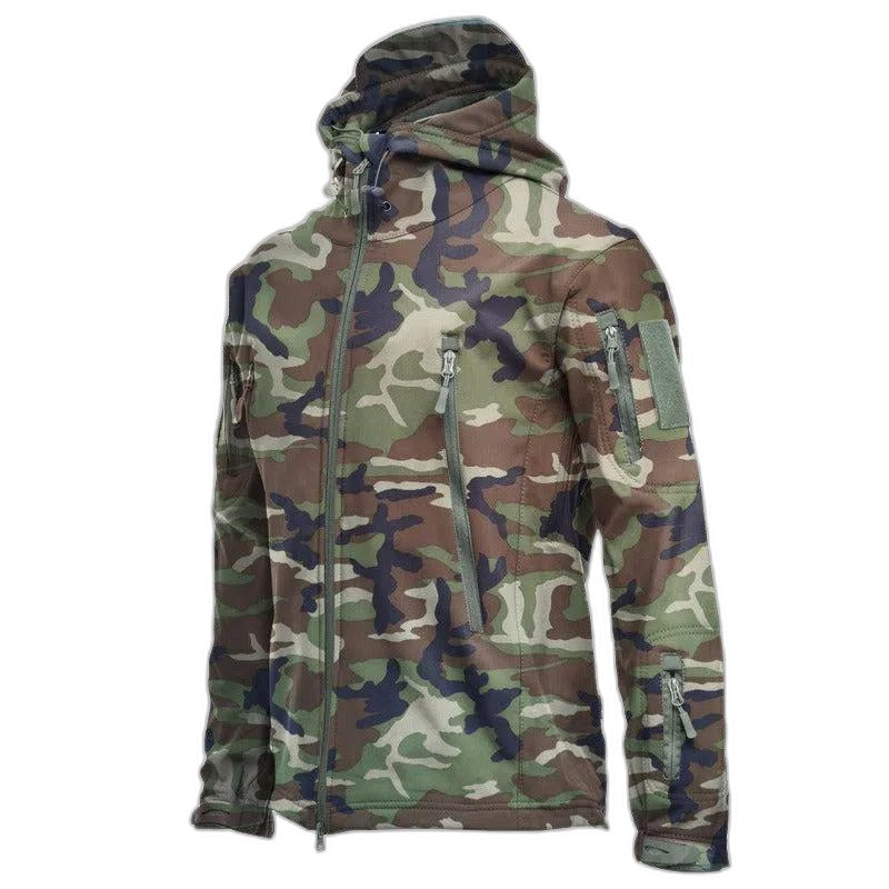 Tactical Soft Shell Military Jacket Men Waterproof Windproof - Jungle camouflage