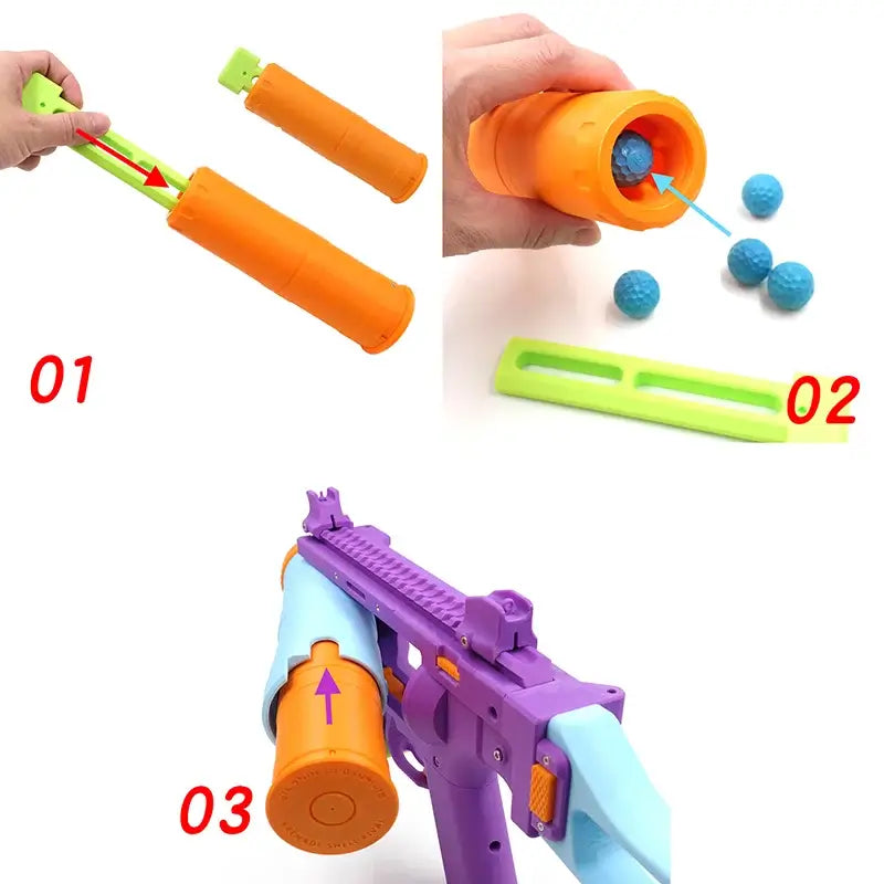 Greedy Wolf 727 XL-Dart Multi-Shot Foam Blaster — right profile