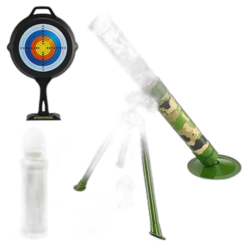 Soft Bullet Foam Rocket Toy Mortar Launcher — trigger group close-up