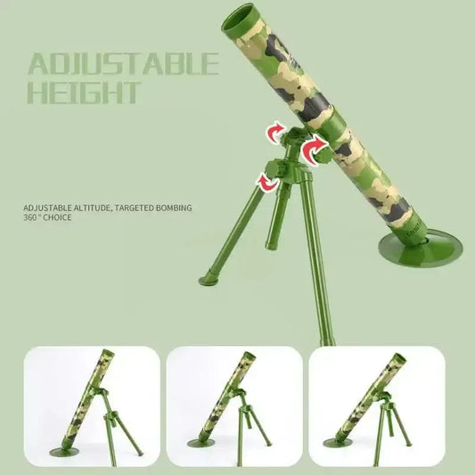 Soft Bullet Foam Rocket Toy Mortar Launcher — left profile
