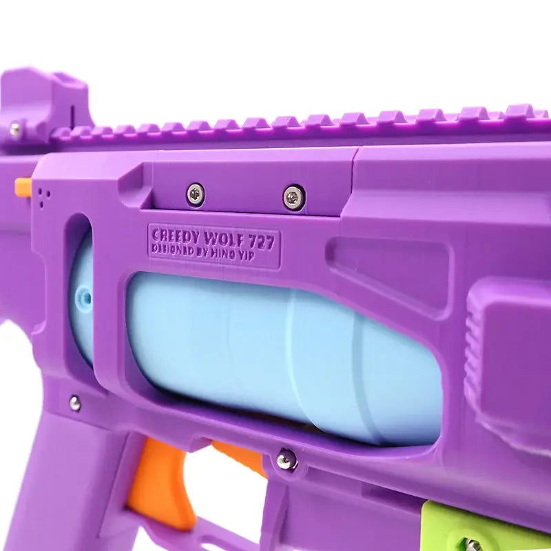 Greedy Wolf 727 XL-Dart Multi-Shot Foam Blaster — trigger group close-up