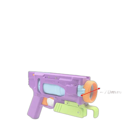 Greedy Wolf 727 XL-Dart Multi-Shot Foam Blaster — stock and grip detail