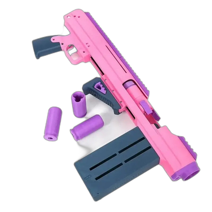 Sillybutts Battle Axe Shell-Fed Pump Shotgun Foam Dart Blaster — magazine well detail