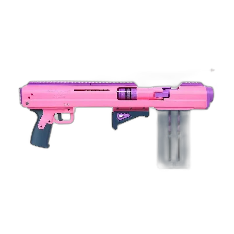 Sillybutts Battle Axe Shell-Fed Pump Shotgun Foam Dart Blaster — muzzle and barrel detail