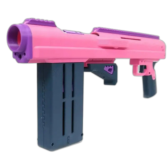 Sillybutts Battle Axe Shell-Fed Pump Shotgun Foam Dart Blaster — left profile