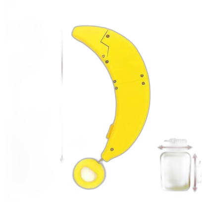 Banana 3D Print Foam Dart Blaster — left profile