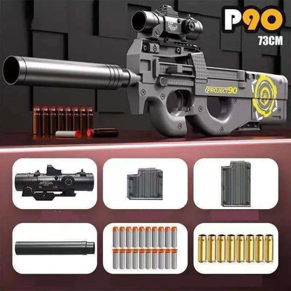 Handi Manual personal-defense-weapon-class Shell Ejecting Foam Dart Blaster — muzzle and barrel detail