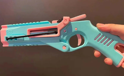 3D Printed Breech Reload Rubber Band Powered Foam Dart Gun — stock and grip detail