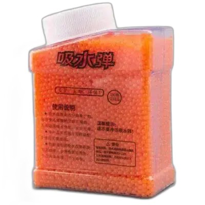 40000/100000pcs 7-8MM Hardened Coloured Gel Balls - orange