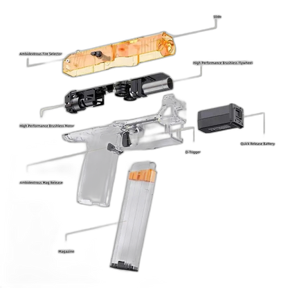 AIT Toy Lightning Flywheel Brushless Electric Foam Dart Blaster — left profile