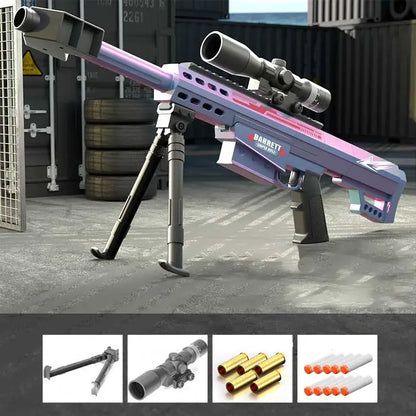 Handi Barrett Manual Reload Shell Ejecting Foam Dart Blaster — muzzle and barrel detail