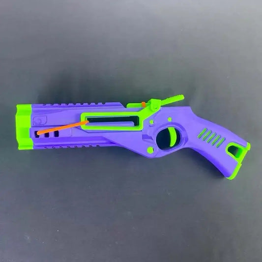 3D Printed Breech Reload Rubber Band Powered Foam Dart Gun — left profile