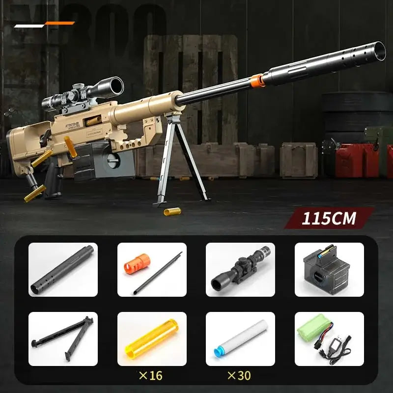 precision-rifle-class Electric Shell Ejecting Sniper Dart Gun — magazine well detail