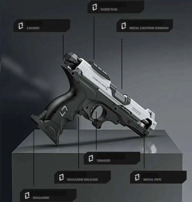 Dark Knight DK-01 Shell Ejecting Ergonomic Foam Blaster — stock and grip detail