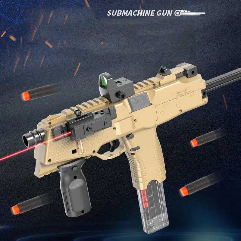 High Speed Electric Auto machine-pistol-class Foam Dart Blaster — muzzle and barrel detail