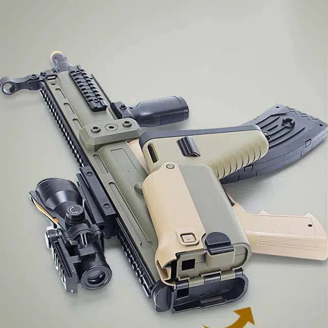 Electric Auto battle-rifle-class Realistic Foam Blaster — muzzle and barrel detail