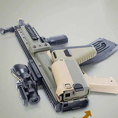 Electric Auto battle-rifle-class Realistic Foam Blaster — muzzle and barrel detail