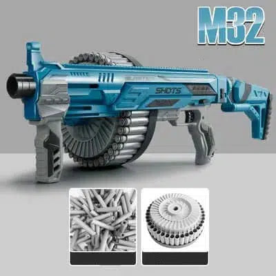 Fire Bull multi-shot cluster-dart blaster Pyro Dart Foam Blaster — stock and grip detail