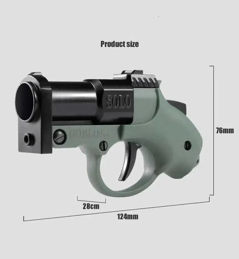 Goblin Solo Shell Eject Dart Blaster foam-dart Minigun — stock and grip detail
