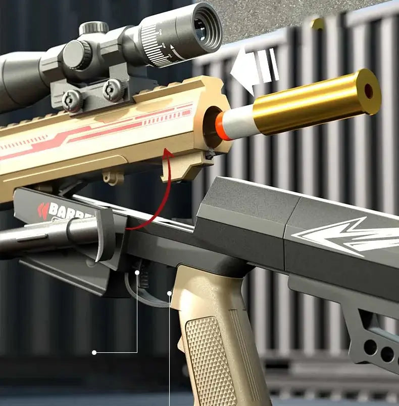 Handi Barrett Manual Reload Shell Ejecting Foam Dart Blaster — left profile