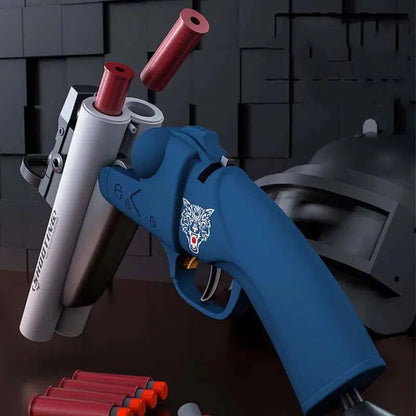 double-barrel-shotgun-class Sawed Off Dart Blaster w/ Ejecting Shells — right profile