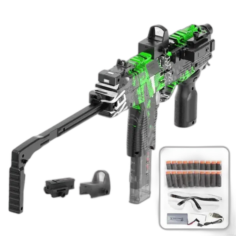 High Speed Electric Auto machine-pistol-class Foam Dart Blaster — trigger group close-up