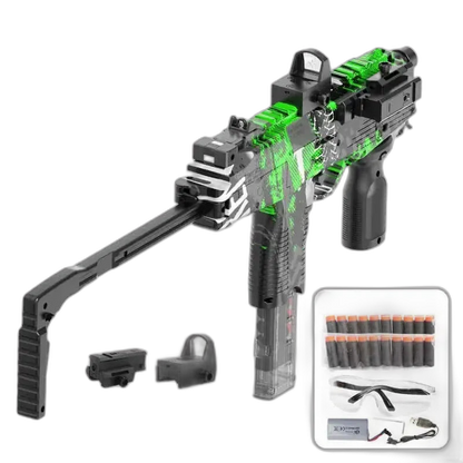 High Speed Electric Auto machine-pistol-class Foam Dart Blaster — trigger group close-up