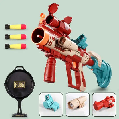 CRJ Manual Grenade Rocket Launcher Blaster Toy Gun — trigger group close-up
