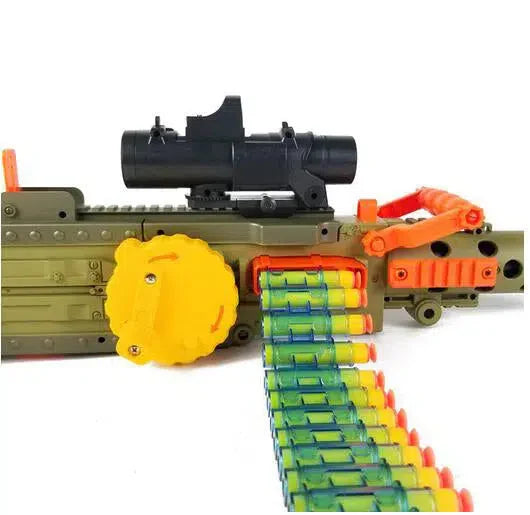JF heavy-automatic-class Electric Soft Bullet Dart Blaster Belt-Fed — top rail detail