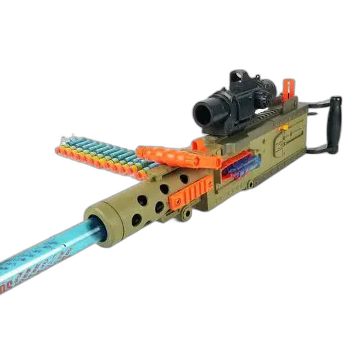 JF heavy-automatic-class Electric Soft Bullet Dart Blaster Belt-Fed — left profile