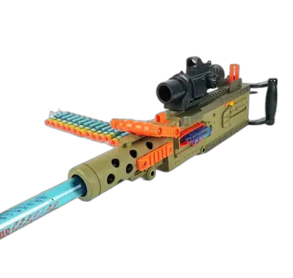 JF heavy-automatic-class Electric Soft Bullet Dart Blaster Belt-Fed — left profile
