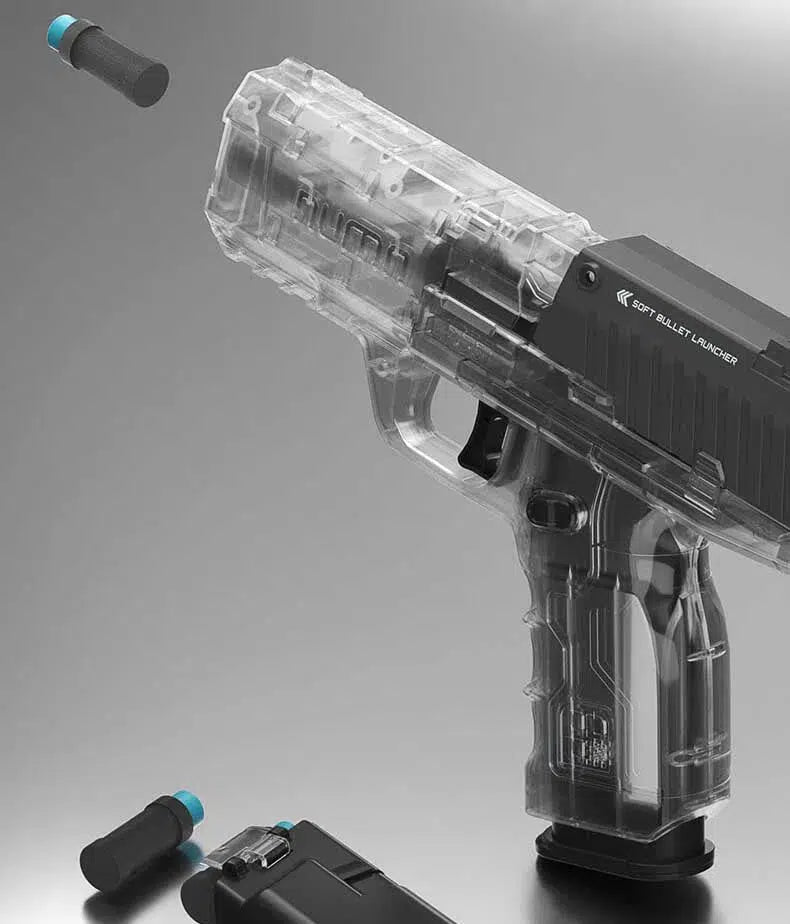 Lehui LP55 Foam Dart Blaster — trigger group close-up