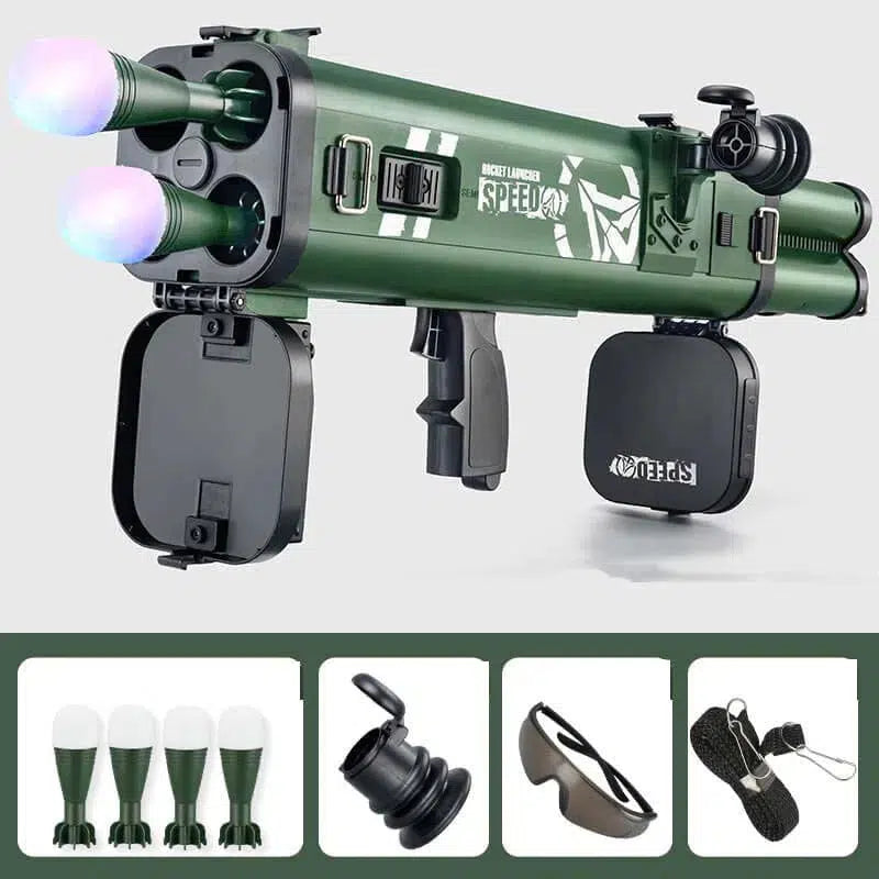 LeHui Quad-Barrel Foam Cannon — trigger group close-up