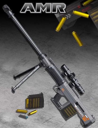 Lehui AMR Shell Eject Foam Blaster Soft Bullet Launcher — magazine well detail