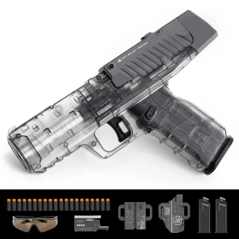 Lehui LP55 Foam Dart Blaster — stock and grip detail
