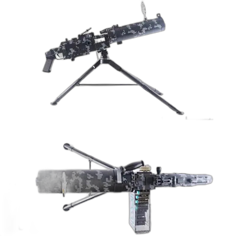 LH Maxim M1917 Foam Blaster w/ Smoke Effect — stock and grip detail