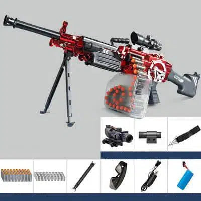Lehui SAW M249 Electric Belt-Fed foam-dart Gun — variant or accessory bundle