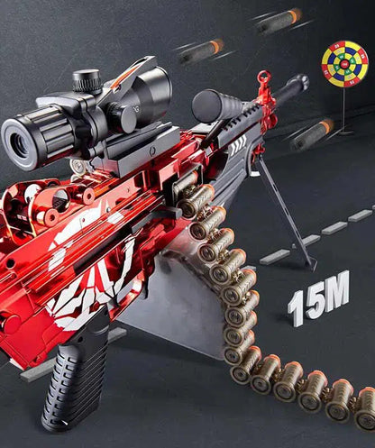Lehui SAW M249 Electric Belt-Fed foam-dart Gun — right profile