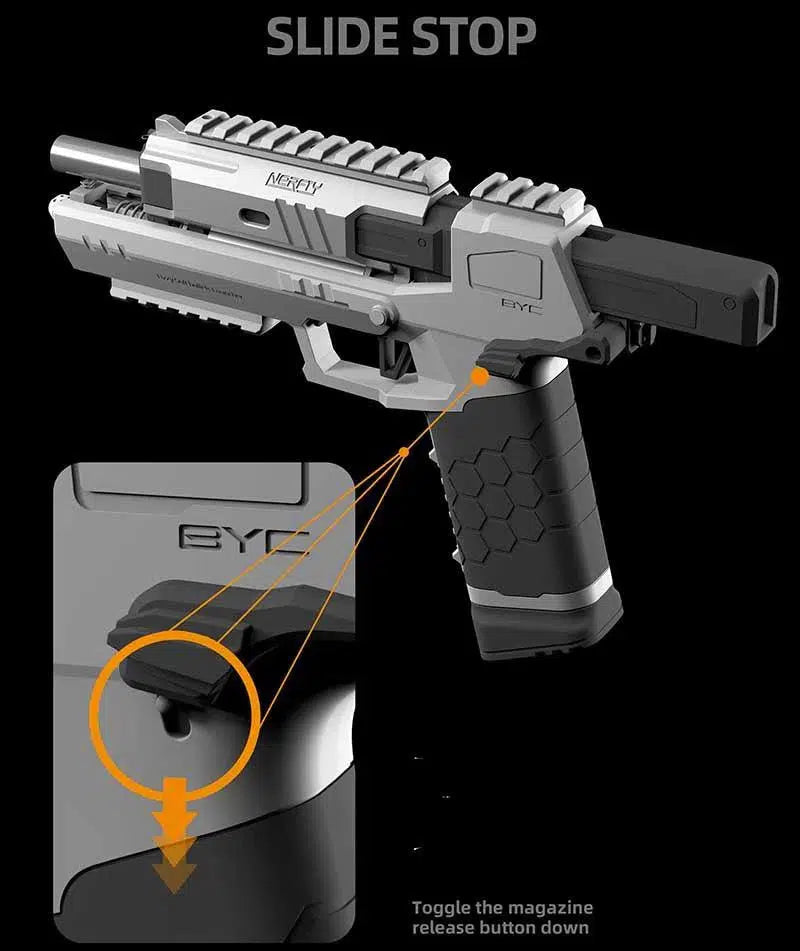 Cyberpunk 2077 Lizzy Gecko 2.0 Dart Blaster — top rail detail