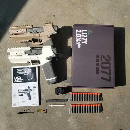 Cyberpunk 2077 Lizzy Gecko 2.0 Dart Blaster — trigger group close-up
