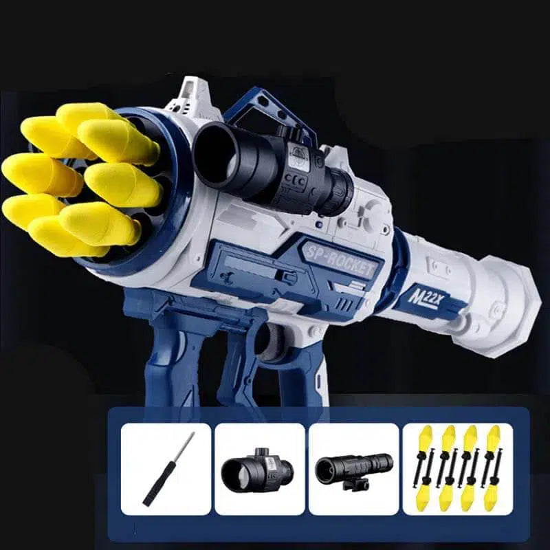 M22X 8-Hole Semi-Auto Soft Foam Blaster Rocket Launcher — magazine well detail