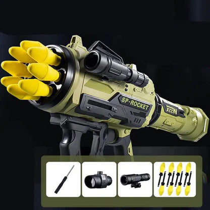 M22X 8-Hole Semi-Auto Soft Foam Blaster Rocket Launcher — trigger group close-up