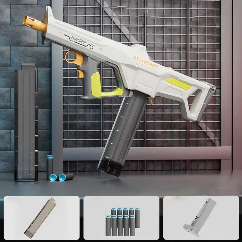 MP85C Electric Full Auto Bullpup Foam Dart Blaster — top rail detail