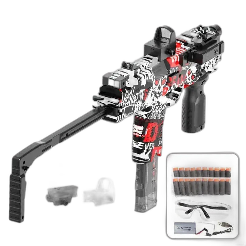 High Speed Electric Auto machine-pistol-class Foam Dart Blaster — magazine well detail