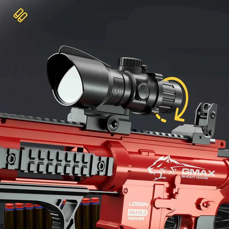 Manual Shell Ejecting rifle-class Toy Gun Foam Blaster — magazine well detail